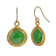 Chrysophrase Droplet Earrings