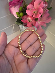 Gold Beaded Stretch Bracelet