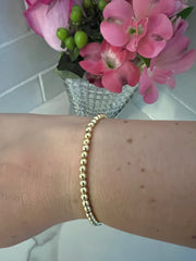 Gold Beaded Stretch Bracelet