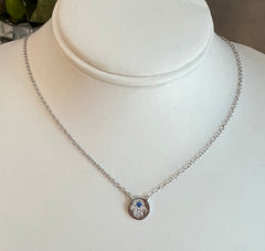 Sterling silver Hamsah itty bitty Necklace