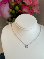 Sterling silver Hamsah itty bitty Necklace