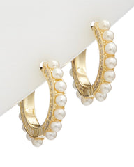 Mini Pearl & Zircon Huggies