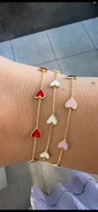 Enamel Heart Bracelets