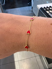 Enamel Heart Bracelets