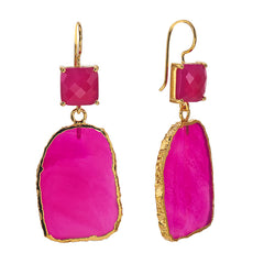 Bellagio Pink Chalcedony Earrings