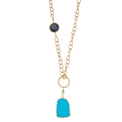 Florence Turquoise & Pyrite Necklace
