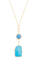 Long Turquoise and Blue Chalcedony Necklace