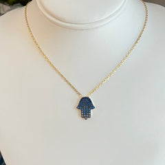 Blue Hamsah Necklace
